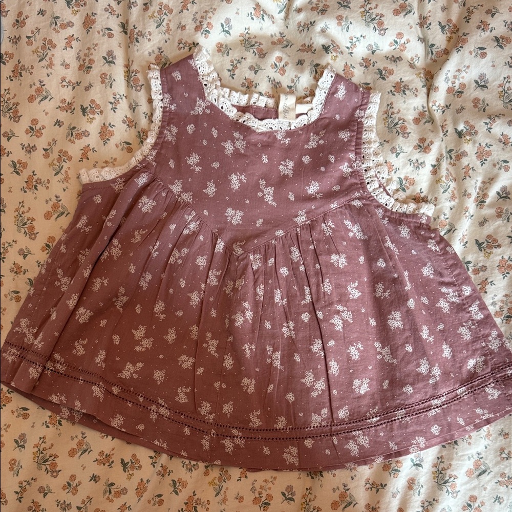 Floral Mauve Kids Top